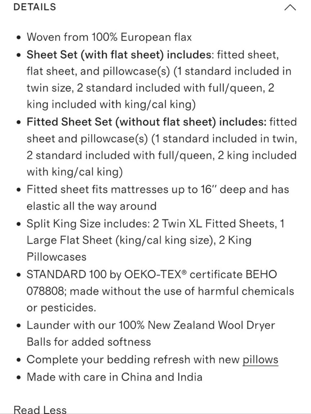 Quince European Linen Sheet Set Queen - Picture 5 of 6